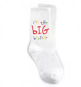 Носки I am the big brother Белый фото