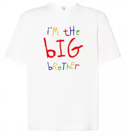 Футболка Оверсайз Молодший братик Белый фото