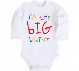 Дитячий бодік Сильний гарний брат Білий фото