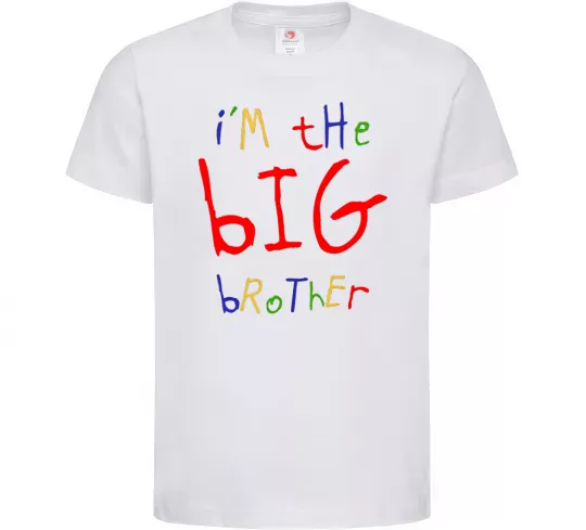Дитяча футболка I am the big brother Білий фото
