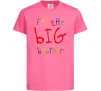 Дитяча футболка I am the big brother Яскраво-рожевий фото