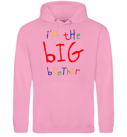Чоловіча толстовка (худі) I am the big brother Рожевий фото