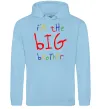 Чоловіча толстовка (худі) I am the big brother Блакитний фото