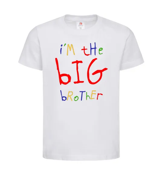 Детская футболка I am the big brother Белый фото