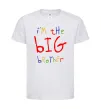 Детская футболка I am the big brother Белый фото