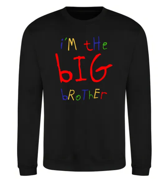 Свитшот I am the big brother Черный фото