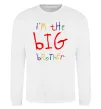 Свитшот I am the big brother Белый фото