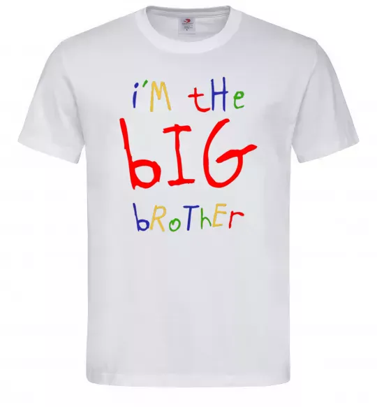 Чоловіча футболка I am the big brother Білий фото