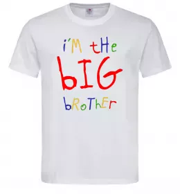 Мужская футболка I am the big brother Белый фото
