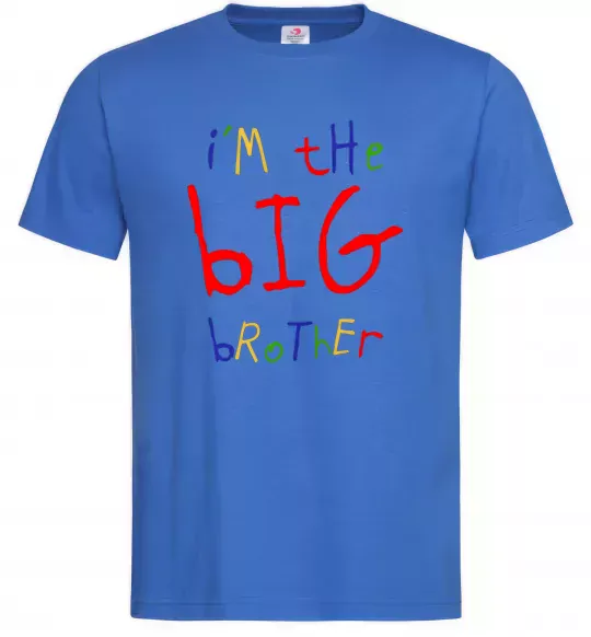 Чоловіча футболка I am the big brother Яскраво-синій фото