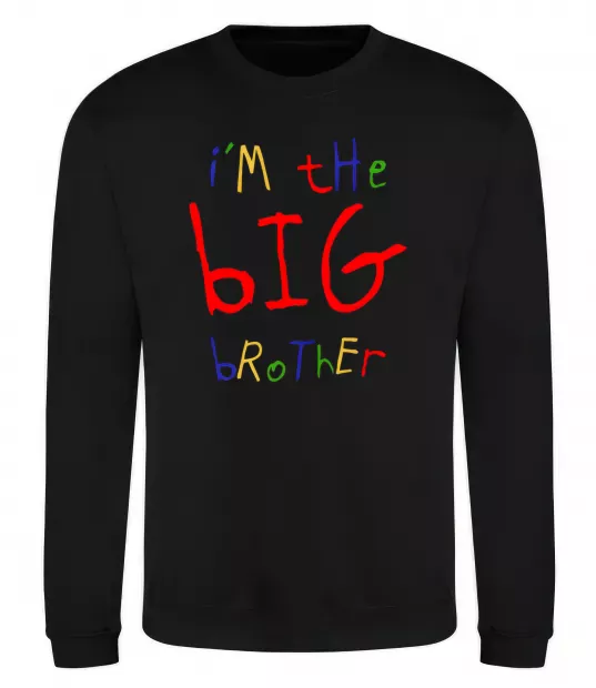 Свитшот I am the big brother Черный фото