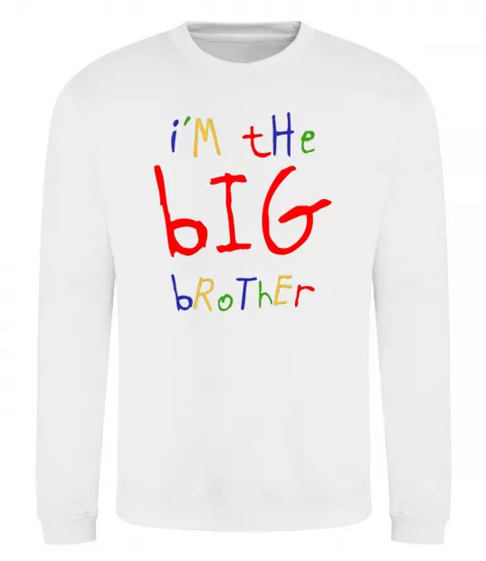 Свитшот I am the big brother Белый фото