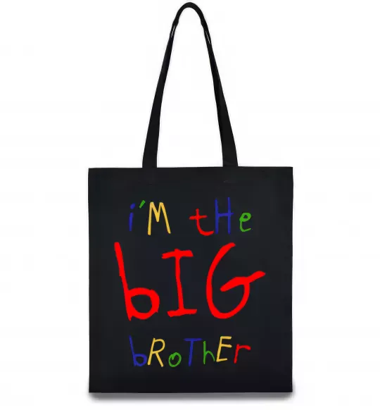 Еко-сумка I am the big brother Чорний фото
