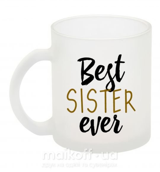 Чашка стеклянная надпись Best sister ever Фроузен фото