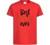 Детская футболка Напис Best sister ever Красный фото