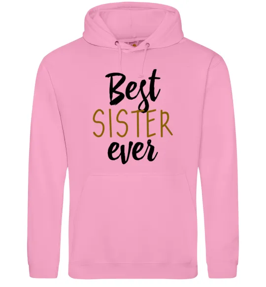 Женская толстовка (худи) Напис Best sister ever Розовый фото