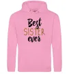 Женская толстовка (худи) Напис Best sister ever Розовый фото