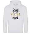 Женская толстовка (худи) Напис Best sister ever Серый меланж Женская толстовка (худи) Напис Best sister ever Серый меланж фото