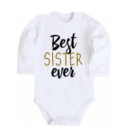 Детский боди Напис Best sister ever Белый фото