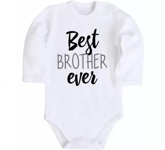 Дитячий бодік Best brother ever Білий фото