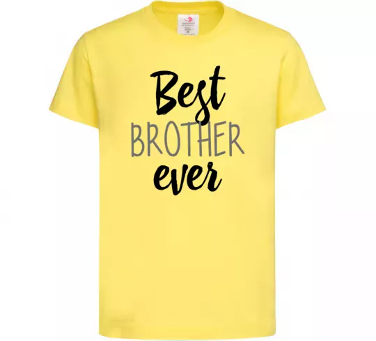 Детская футболка Best brother ever Лимонный фото