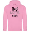 Мужская толстовка (худи) Best brother ever Розовый фото