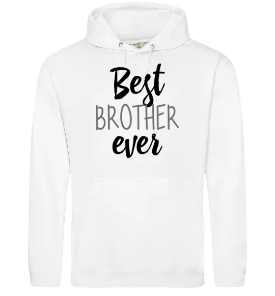 Мужская толстовка (худи) Best brother ever Белый фото
