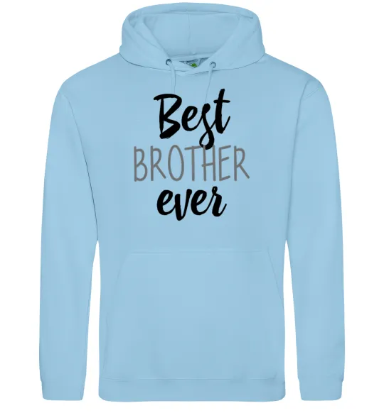 Мужская толстовка (худи) Best brother ever Голубой фото