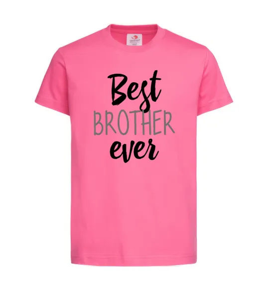 Детская футболка Best brother ever Ярко-розовый фото