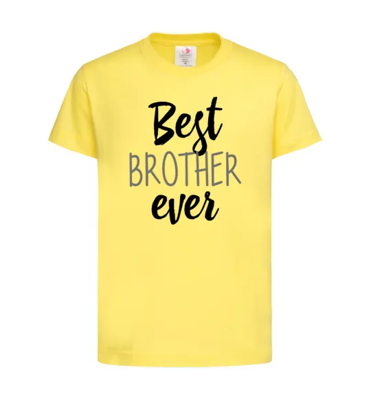 Детская футболка Best brother ever Лимонный фото