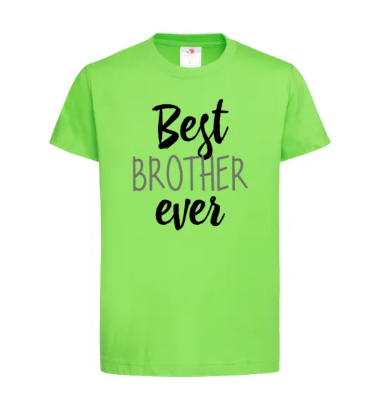 Детская футболка Best brother ever Лаймовый фото