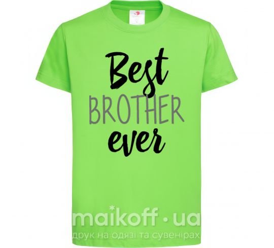 Детская футболка Best brother ever Лаймовый фото