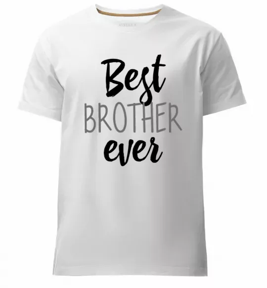 Мужская премиум футболка Best brother ever Белый фото