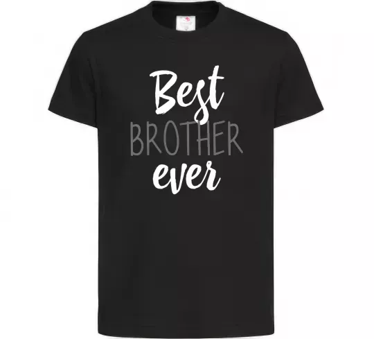 Детская футболка Best brother ever Черный фото