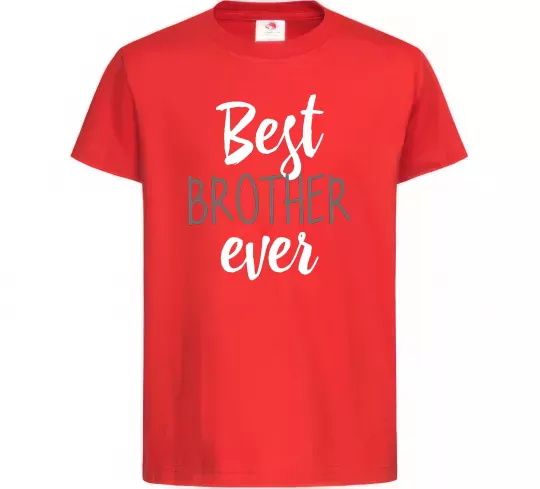 Детская футболка Best brother ever Красный фото