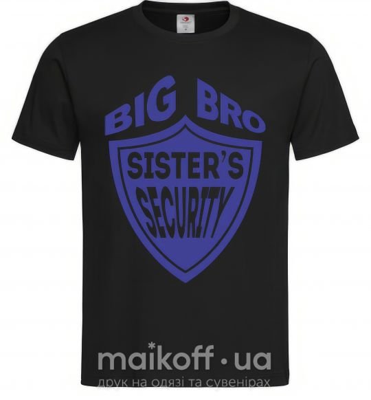 Мужская футболка BIG BRO sisters security Черный фото