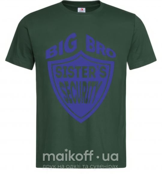 Чоловіча футболка BIG BRO sisters security Темно-зелений фото