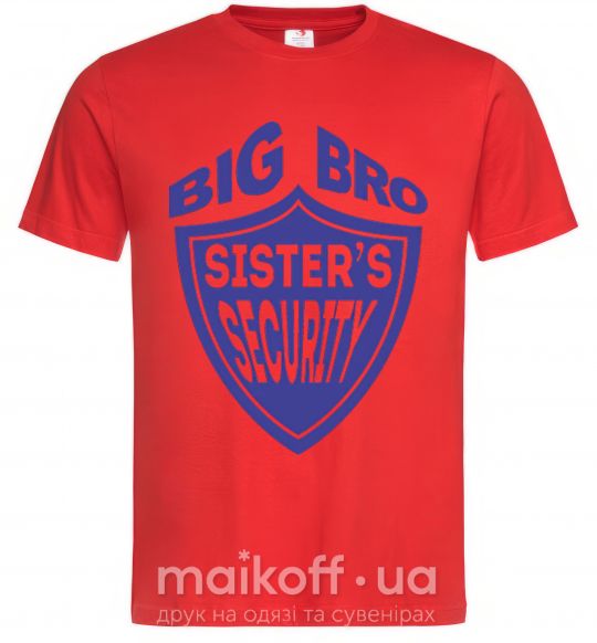 Мужская футболка BIG BRO sisters security Красный фото