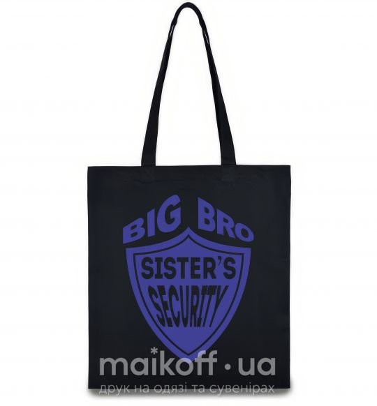 Еко-сумка BIG BRO sisters security Чорний фото