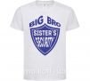 Дитяча футболка BIG BRO sisters security Білий фото