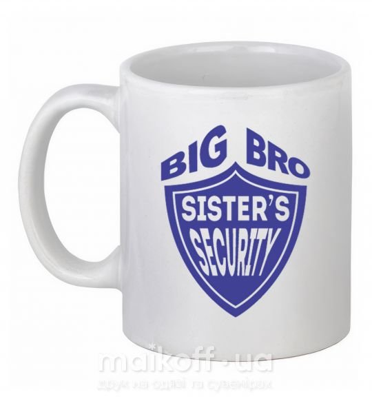 Чашка керамічна BIG BRO sisters security Білий фото