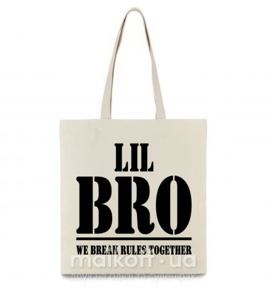 Эко-сумка Lil Bro Бежевый фото