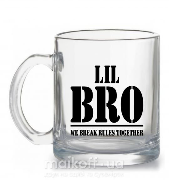 Чашка стеклянная Lil Bro Прозрачный фото