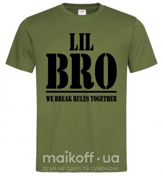 Мужская футболка Lil Bro Оливковый фото