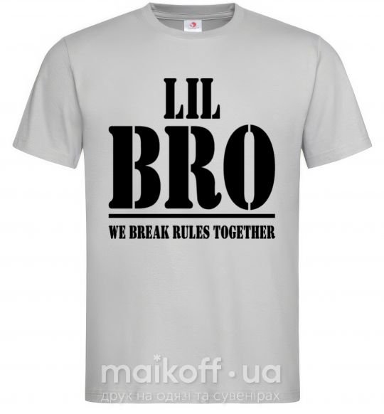 Мужская футболка Lil Bro Серый фото