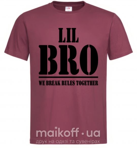 Мужская футболка Lil Bro Бордовый фото