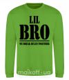 Світшот Lil Bro Лаймовий фото