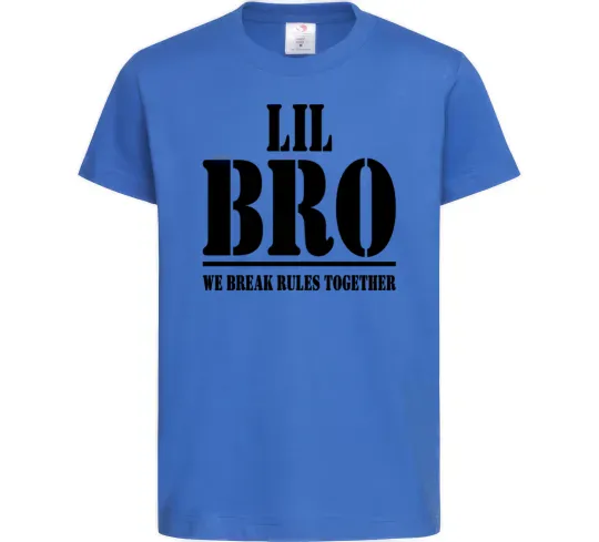 Дитяча футболка Lil Bro Яскраво-синій фото