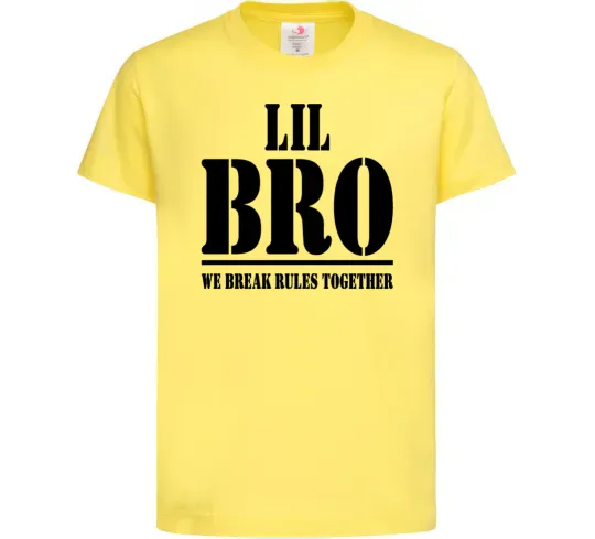 Дитяча футболка Lil Bro Лимонний фото
