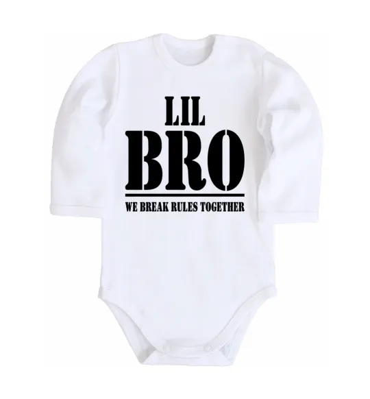 Дитячий бодік Lil Bro Білий фото